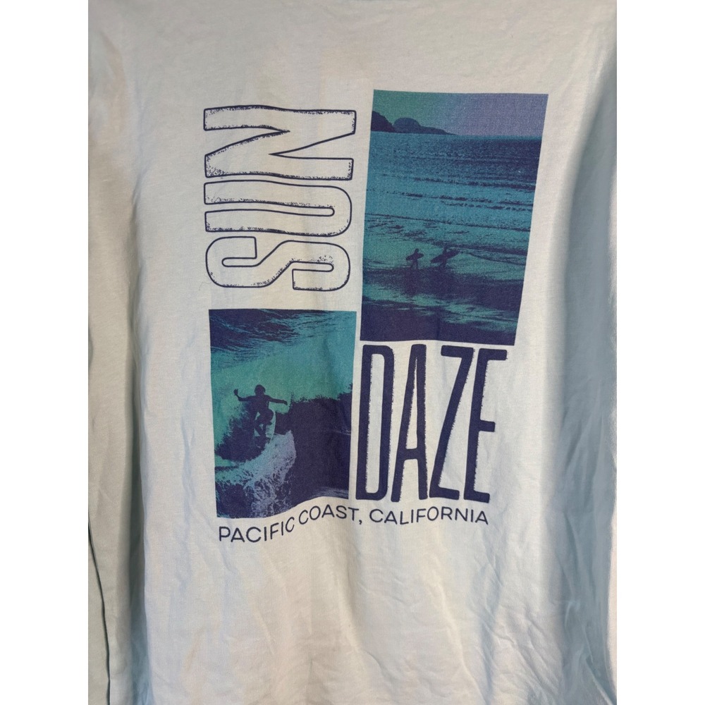 Bixby Nomad Boys Sun Daze Pacific Coast California Graphic Tee Blue L 12-14 NWT - Picture 2 of 9